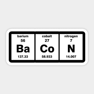 Bacon Periodic Table of Elements Sticker